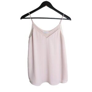 Aritzia Babaton Galen Camisole Mesh Tank Top Light Pink Blouse Size XXS